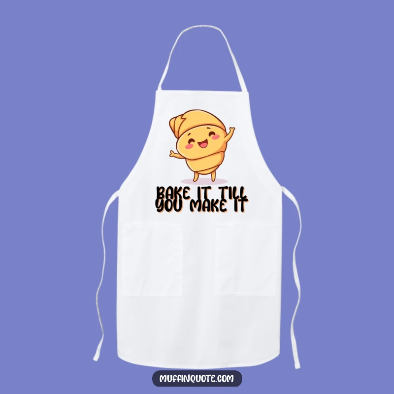 Funny Croissant Jig Apron: Cook Up Laughs with Buttery Pastry Flair!