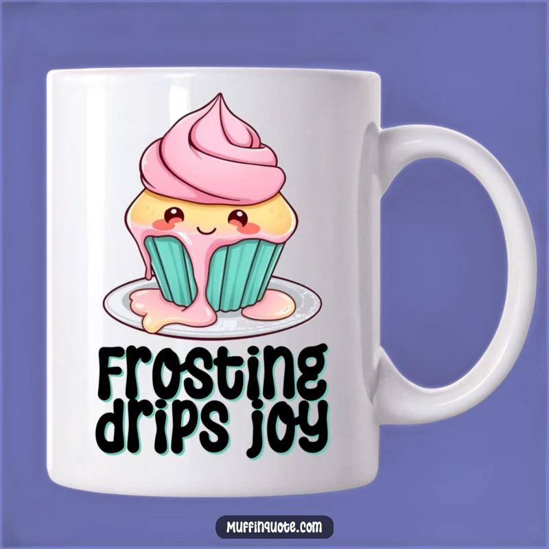Funny Playful Cupcake Mug - Deliciously Dripping Frosting Gift for Sweet