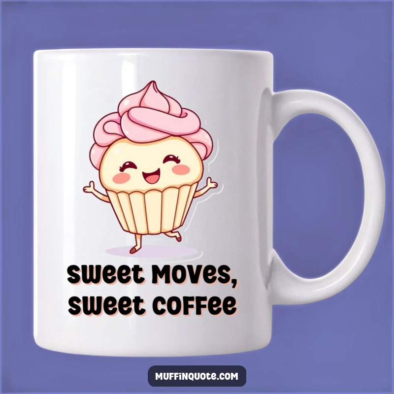 Funny Tap-Dancing Cupcake Mug - Sweet Moves for Your Morning Laugh