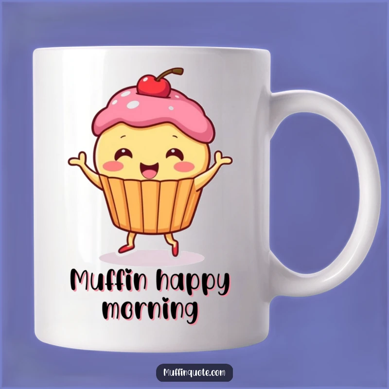 Funny Muffin Dance Mug - Happy Baker Character Gift