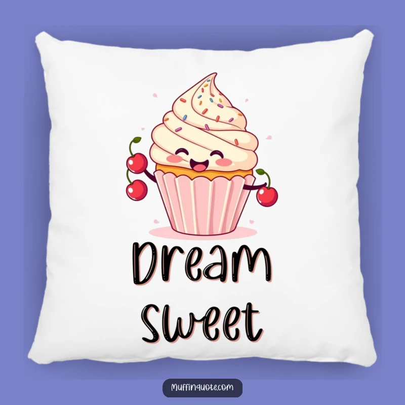 Funny Cupcake Juggling Pillow - Cozy Cherry Character Comfort Gift
