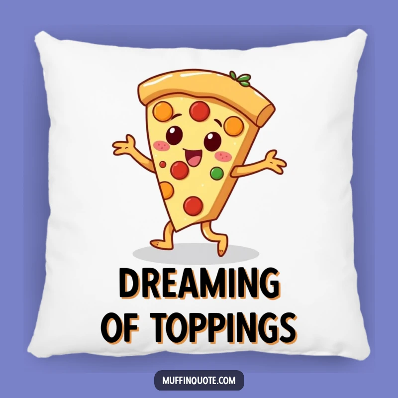 Funny Pizza Jig Pillow - Dancing Slice Character Comfort Gift