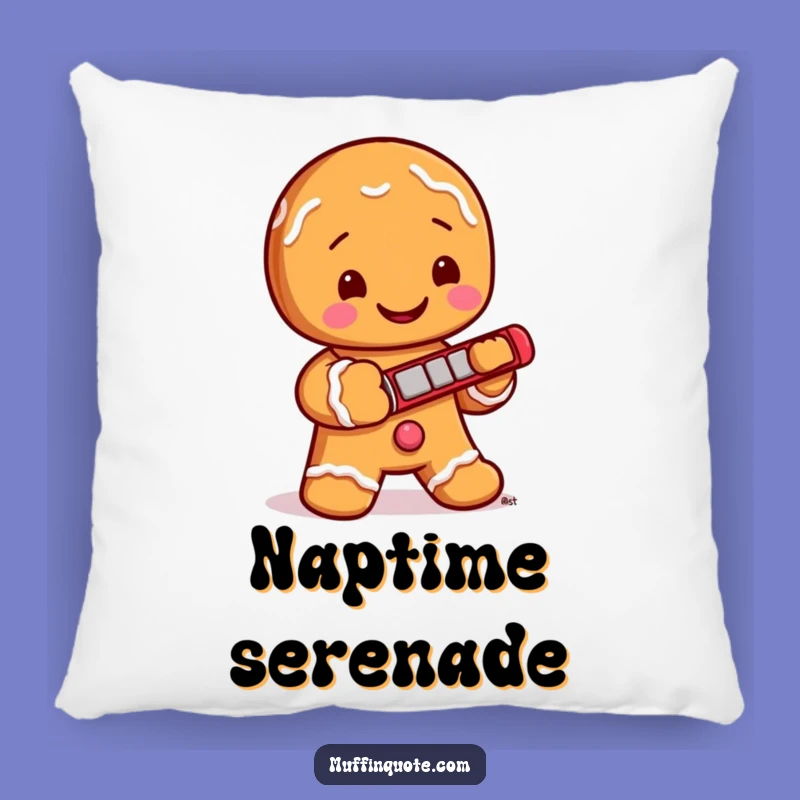 Funny Gingerbread Harmonica Pillow: Add Comfy Humor and Festive Cheer to Your Home