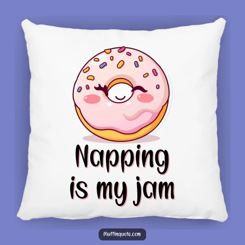 Funny Winking Donut Pillow: Cuddle Up with Sweet, Playful Sprinkles Comfort