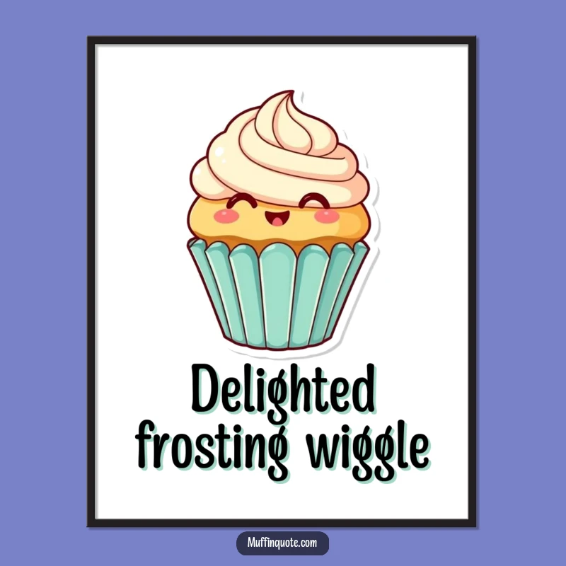 Funny Cupcake Frosting Digital Art - Instant Download for Sweet Decor
