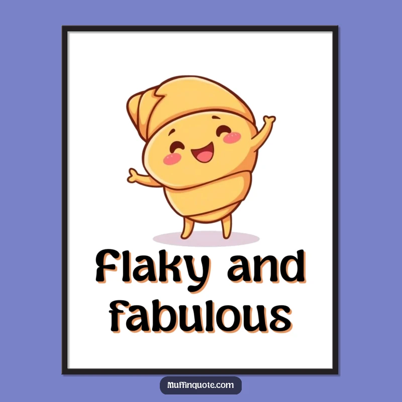 Funny Croissant Jig Digital Art: Instant Buttery Joy for Your Walls!