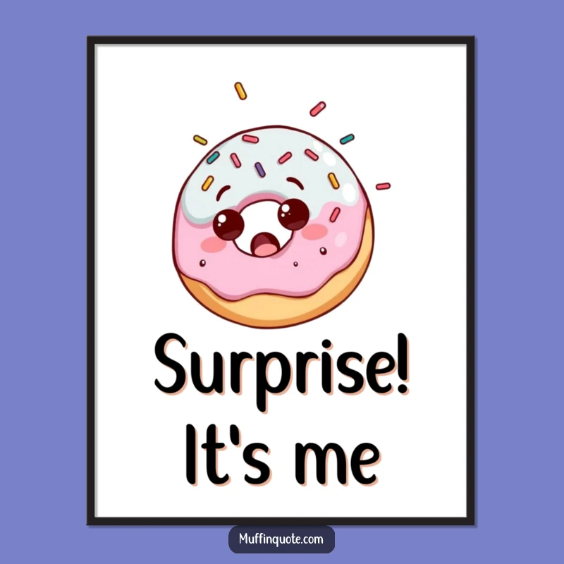 Funny Donut Sprinkle Digital Art: Instant Sweet Decor for Your Walls
