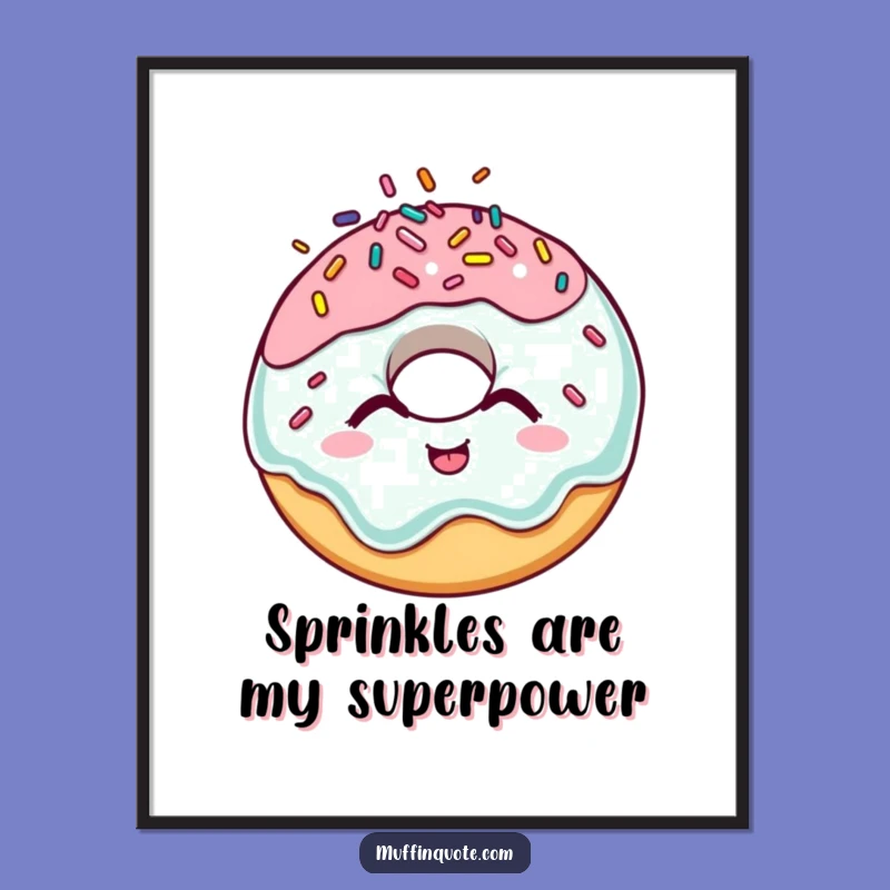 Funny Giggling Donut Digital Art - Hilarious Sprinkle Character Download