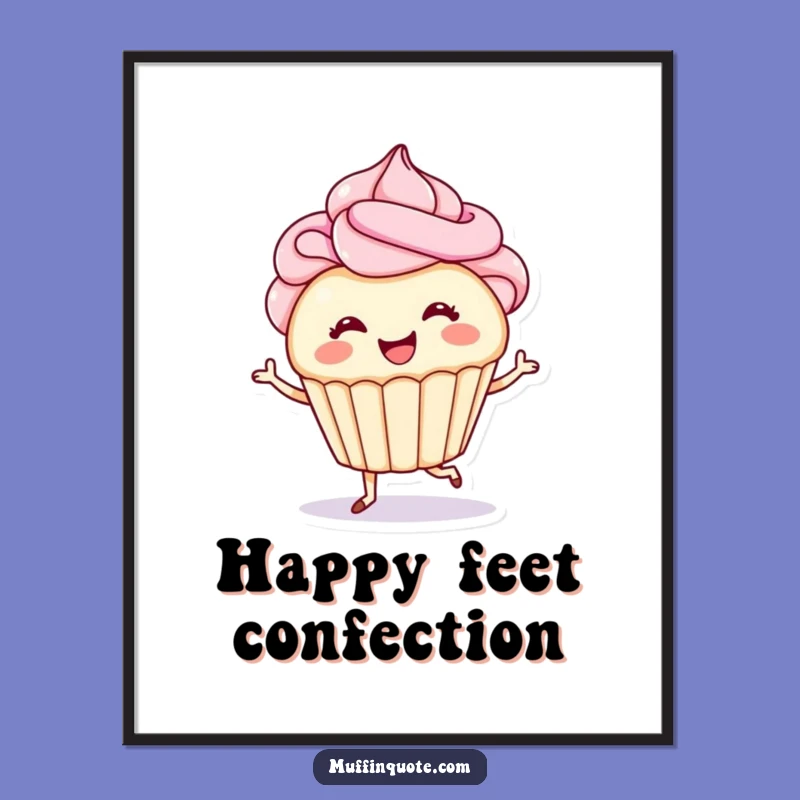 Funny Cupcake Dance Digital Art - Instant Sweetness & Smiles