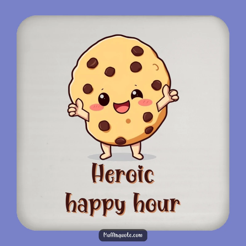Funny Cookie Hero Coaster Set: Protect Surfaces with Sweetness, Unique Gift