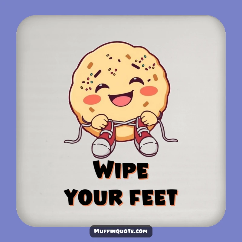 Funny Cookie Shoelace Coaster: Protect Surfaces With Sweetly Silly Style!