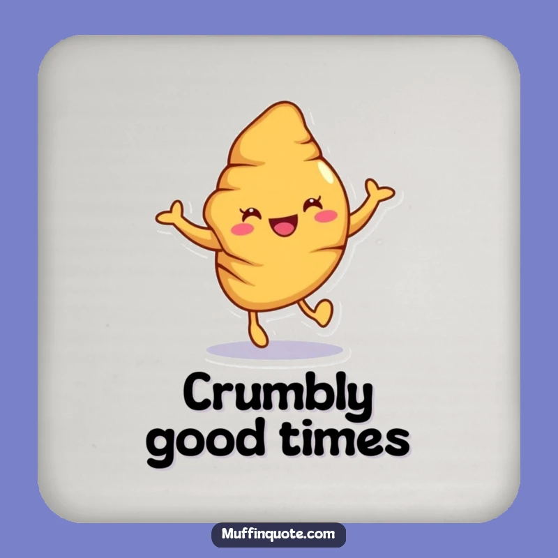 Funny Croissant Coaster: Protect Surfaces with Baked Joyful Hop Charm