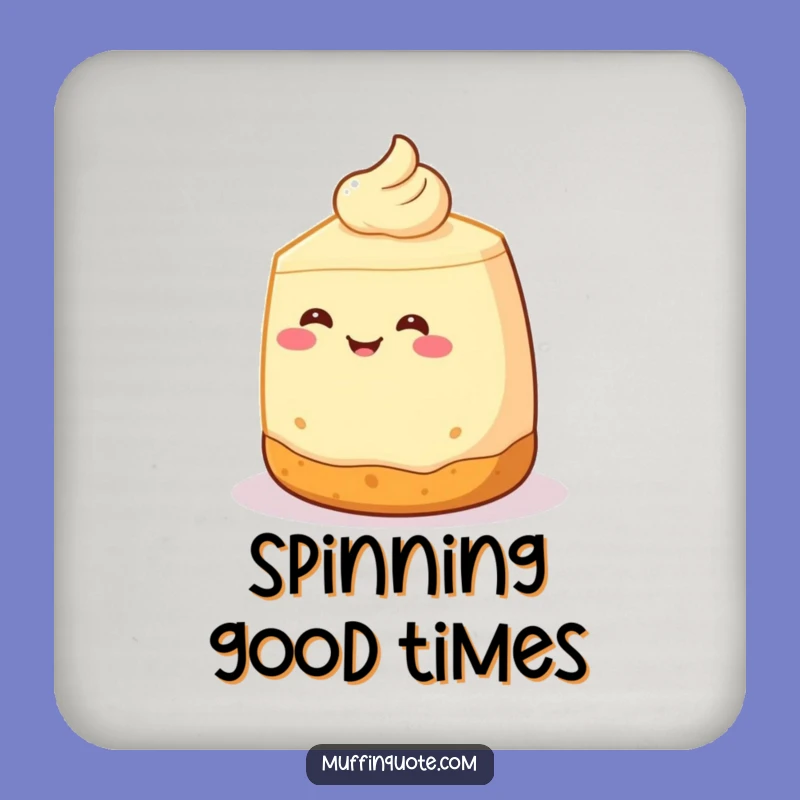 Funny Cheesecake Spin Coaster: Protect Your Surfaces with Dessert-Inspired Fun