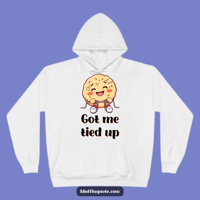 Funny Cookie Shoelace Hoodie: Cozy Up With This Comical Treat!