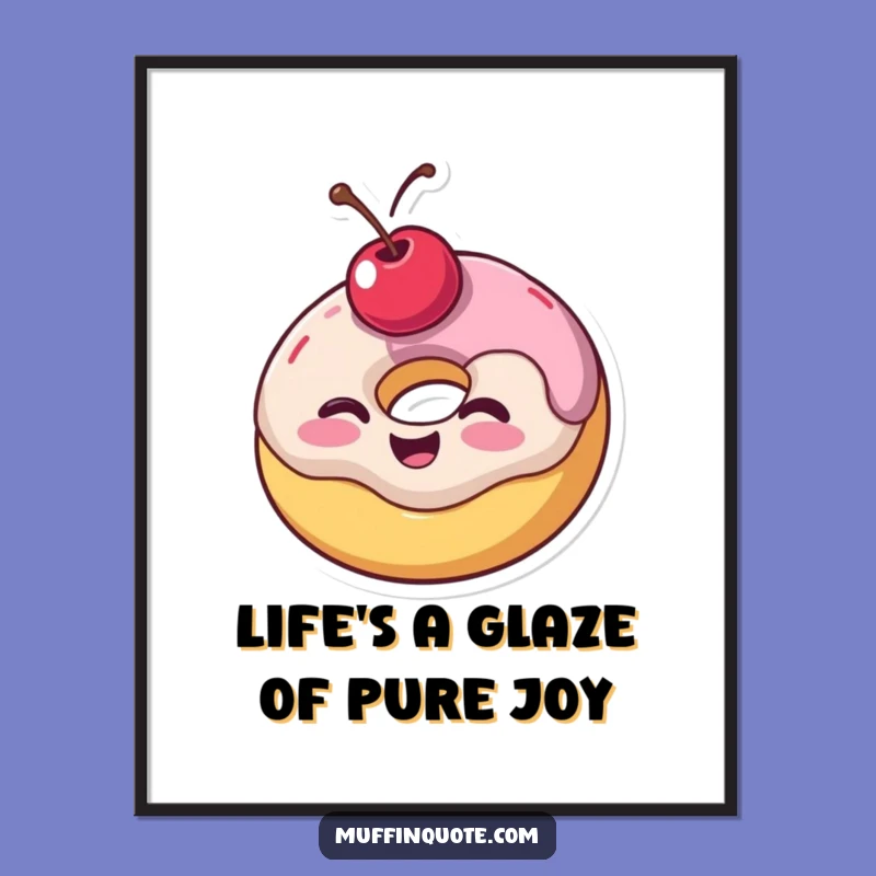 Free Printable Wall Art: Winking Donut Decor - Funny DIY Downloadable