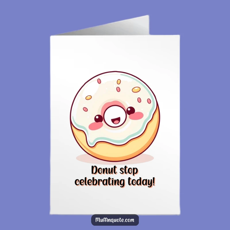 Free Printable Birthday Card: Funny Donut Wobble, Hilarious Downloadable Gift for Sweet Celebrations