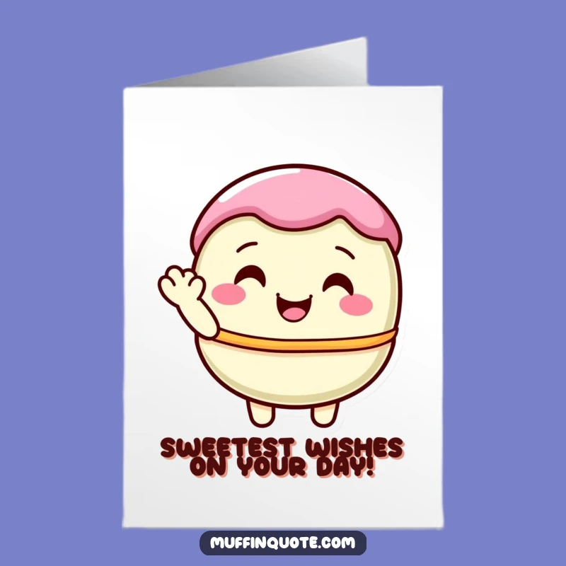 Free Printable Macaron Birthday Card: Shy Wave Pastel Design for a Cute Downloadable Gift