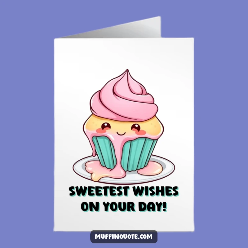 Free Printable Birthday Card: Playful Cupcake Character, Deliciously Funny Downloadable Gift for Sweet Birthdays