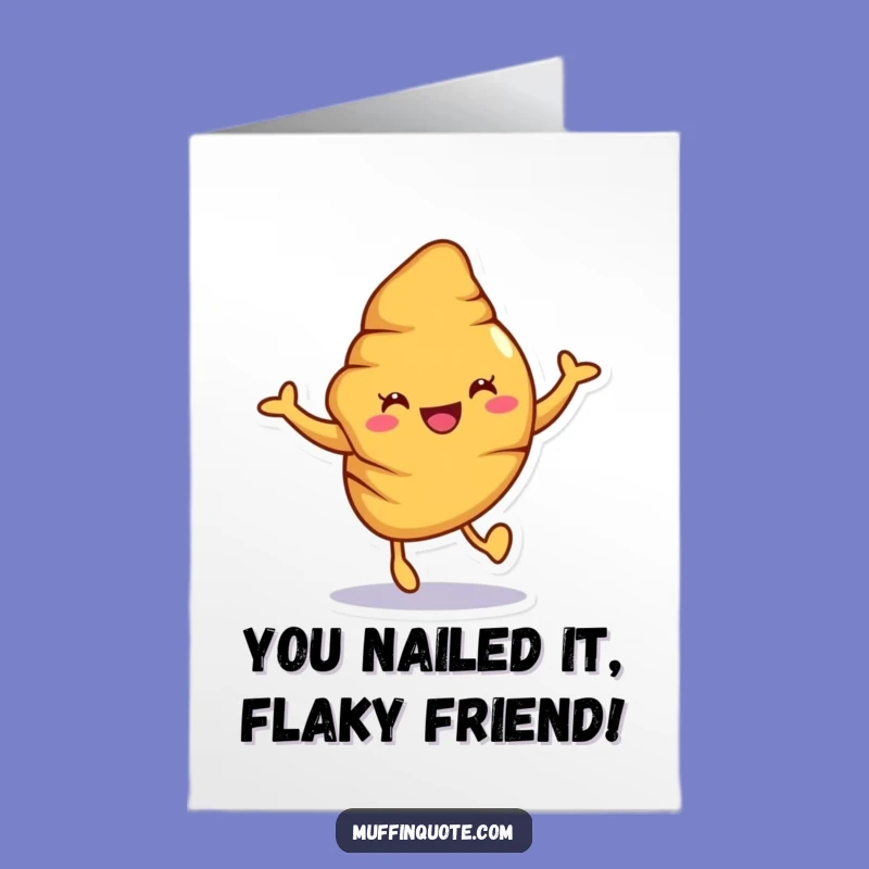 Free Printable Croissant Congrats Card: Freshly Baked Joyful Downloadable Gift