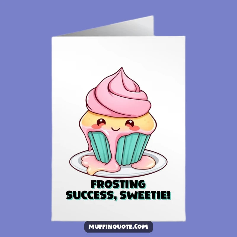 Free Printable Congrats Card: Playful Cupcake, Sweet & Funny Downloadable Gift for Big Wins