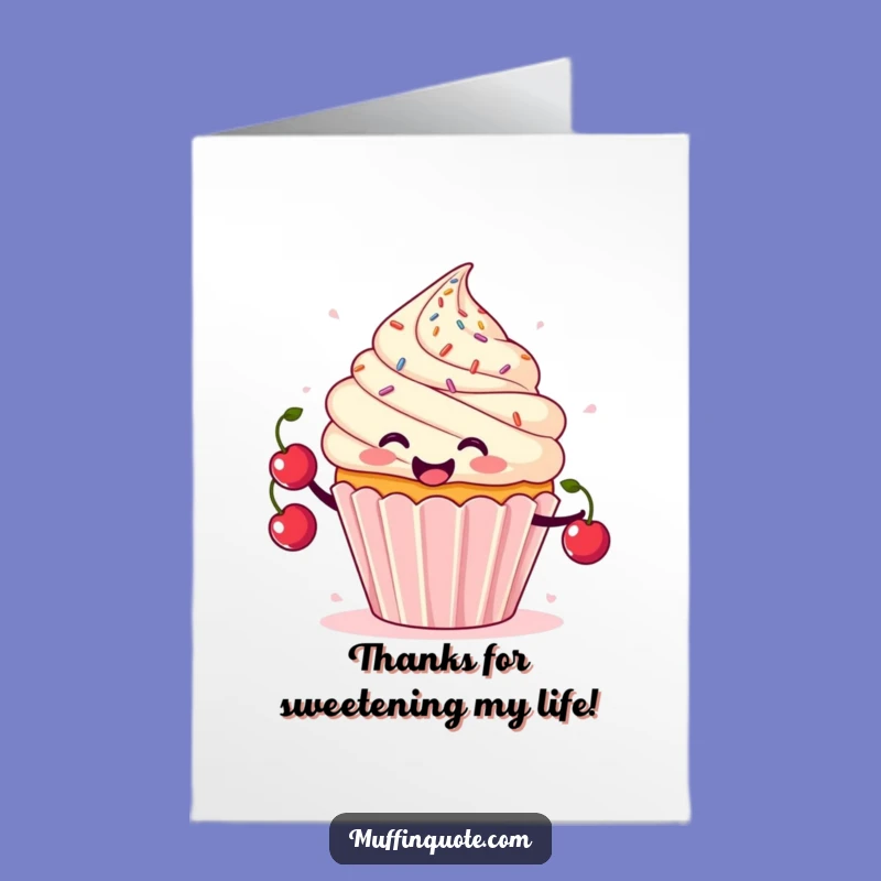 Free Printable Thank You Card - Cupcake Juggler Sprinkles Downloadable Gift