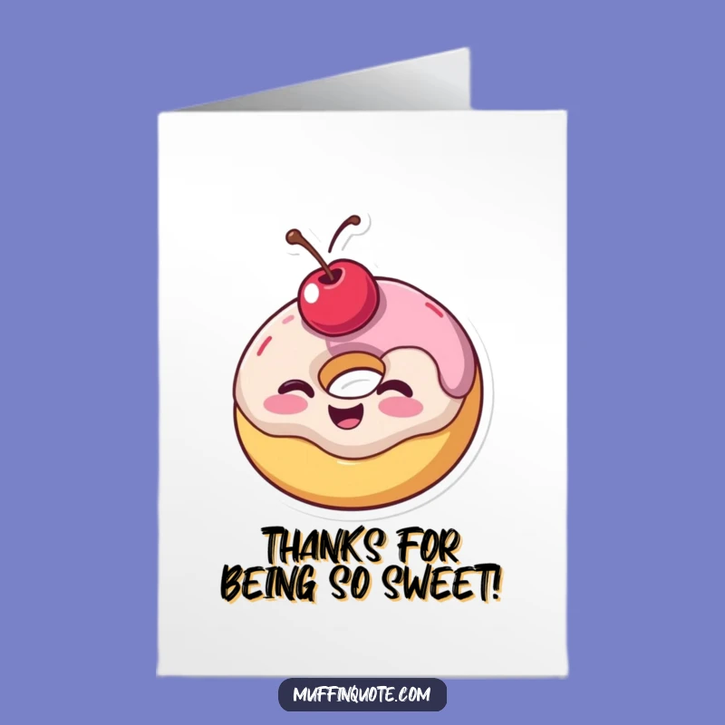 Free Printable Thank You Card: Winking Donut Thanks - Funny DIY Downloadable