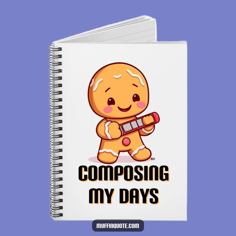 Funny Gingerbread Harmonica Notebook: Jot Down Your Tunes and Funny Ideas