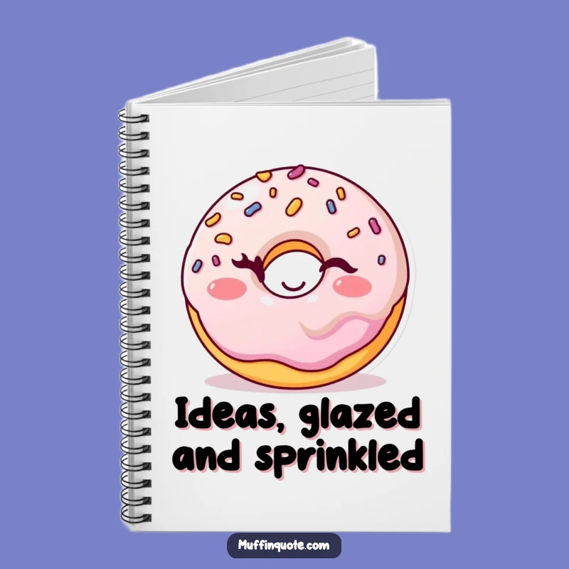 Funny Winking Donut Notebook: Jot Down Ideas with Sweet, Playful Sprinkles Flair