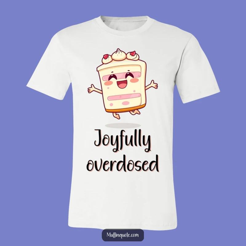 Funny Cake Leap T-Shirt: Wear Your Happiness with Sweet Style