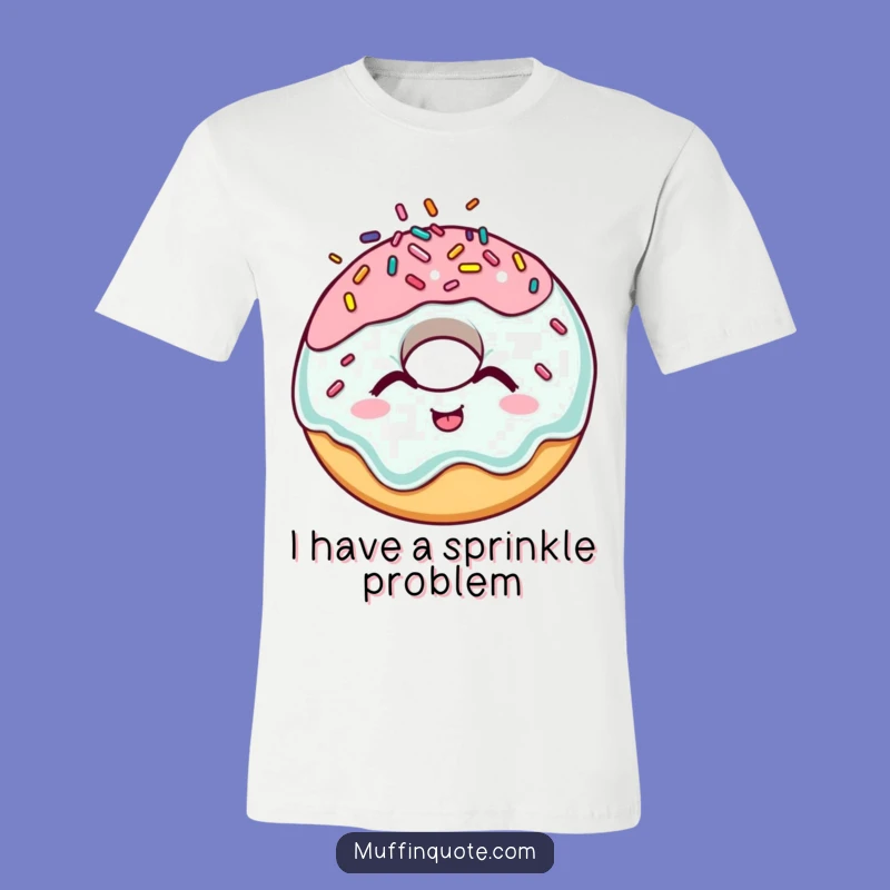Funny Giggling Donut T-Shirt - Hilarious Sprinkle Character Tee for Fun