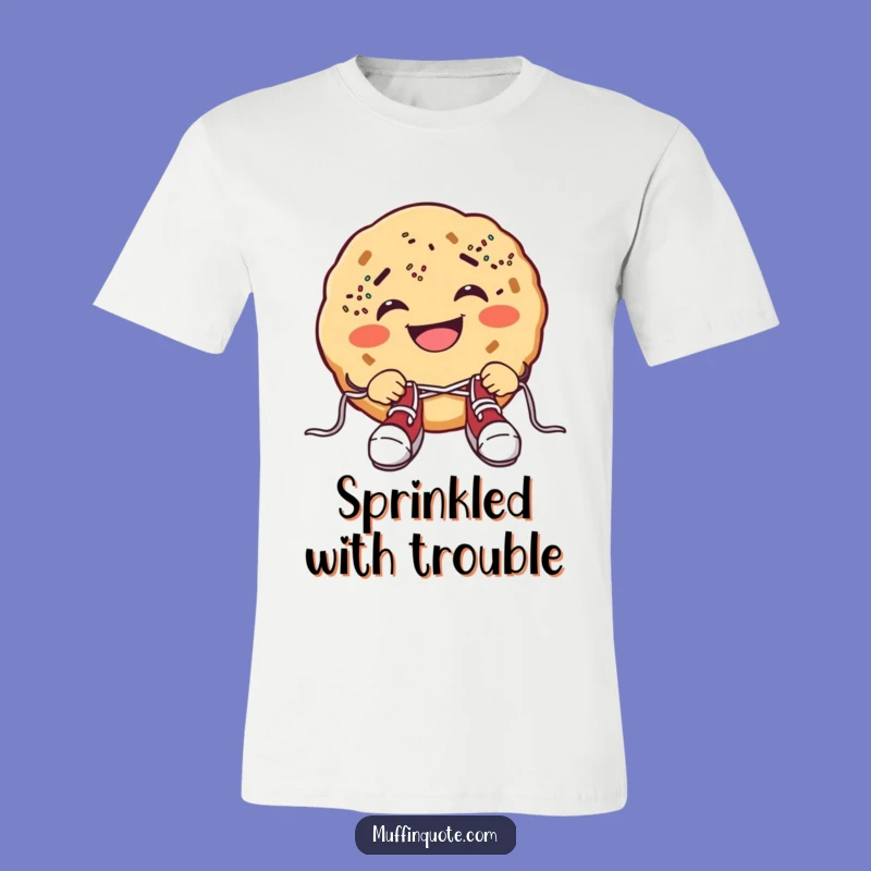 Funny Cookie Shoelace T-Shirt: Wear Your Clumsy Charm With Pride!