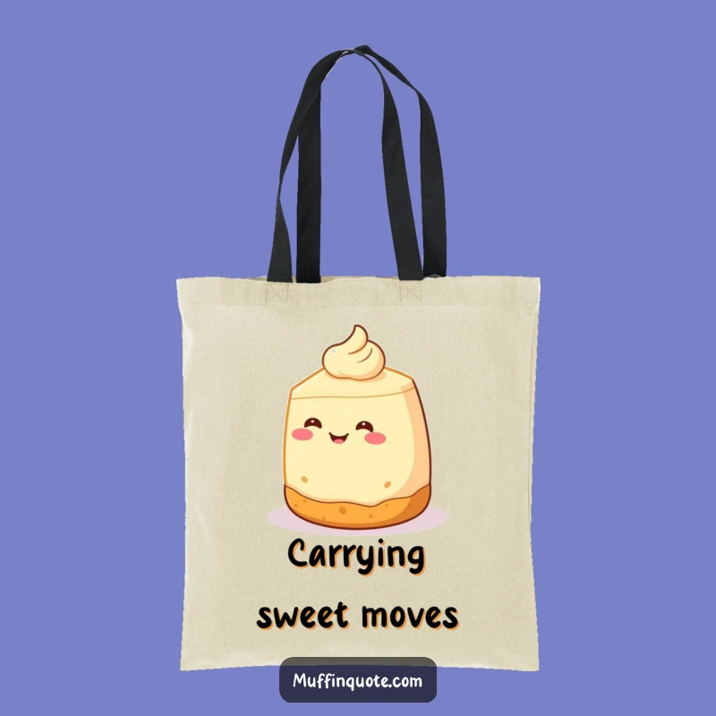 Funny Cheesecake Spin Tote Bag: Carry Your Essentials with Dessert-Inspired Fun