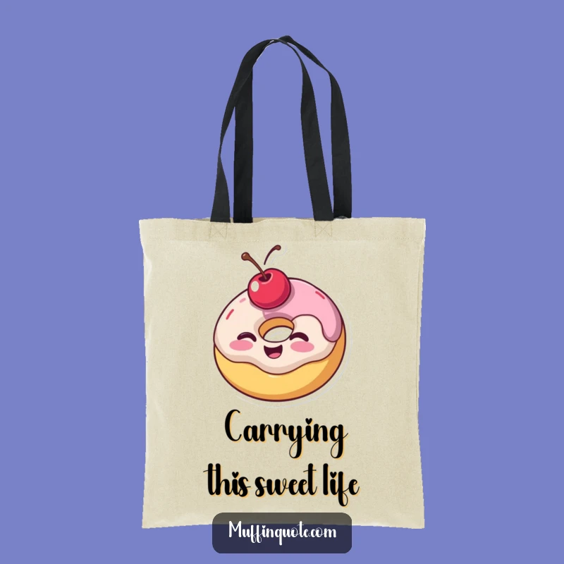 Funny Wobbly Donut Tote Bag - Carry Sweet Winks & Essentials